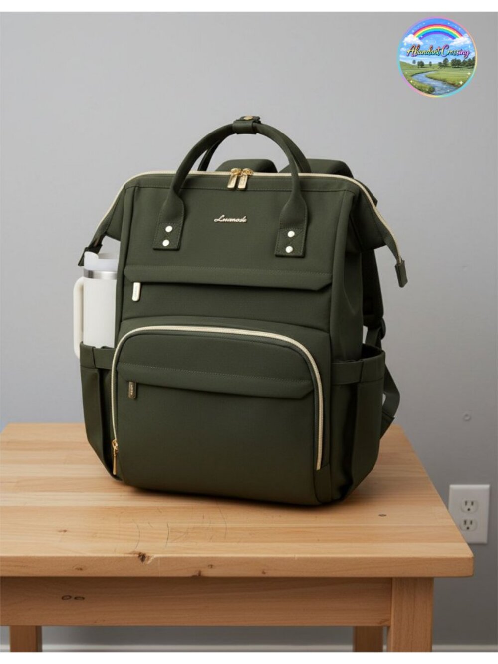 LOVEVOOK Laptop Backpack 15.6 inch Waterproof Travel Backpack Purse with Bottle